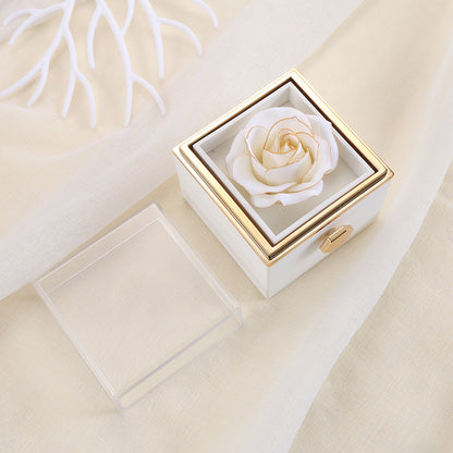 Rotating Eternal Rose Gift Box w/Necklace