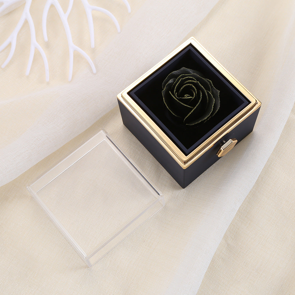 Rotating Eternal Rose Gift Box w/Necklace