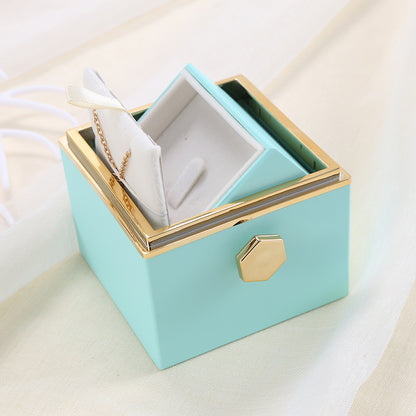 Rotating Eternal Rose Gift Box w/Necklace